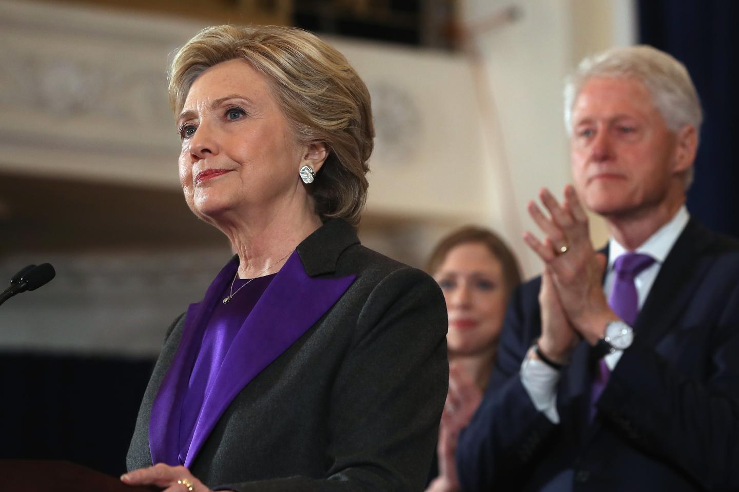Hillary Clinton Makes A Statement After Loss In Presidential Election