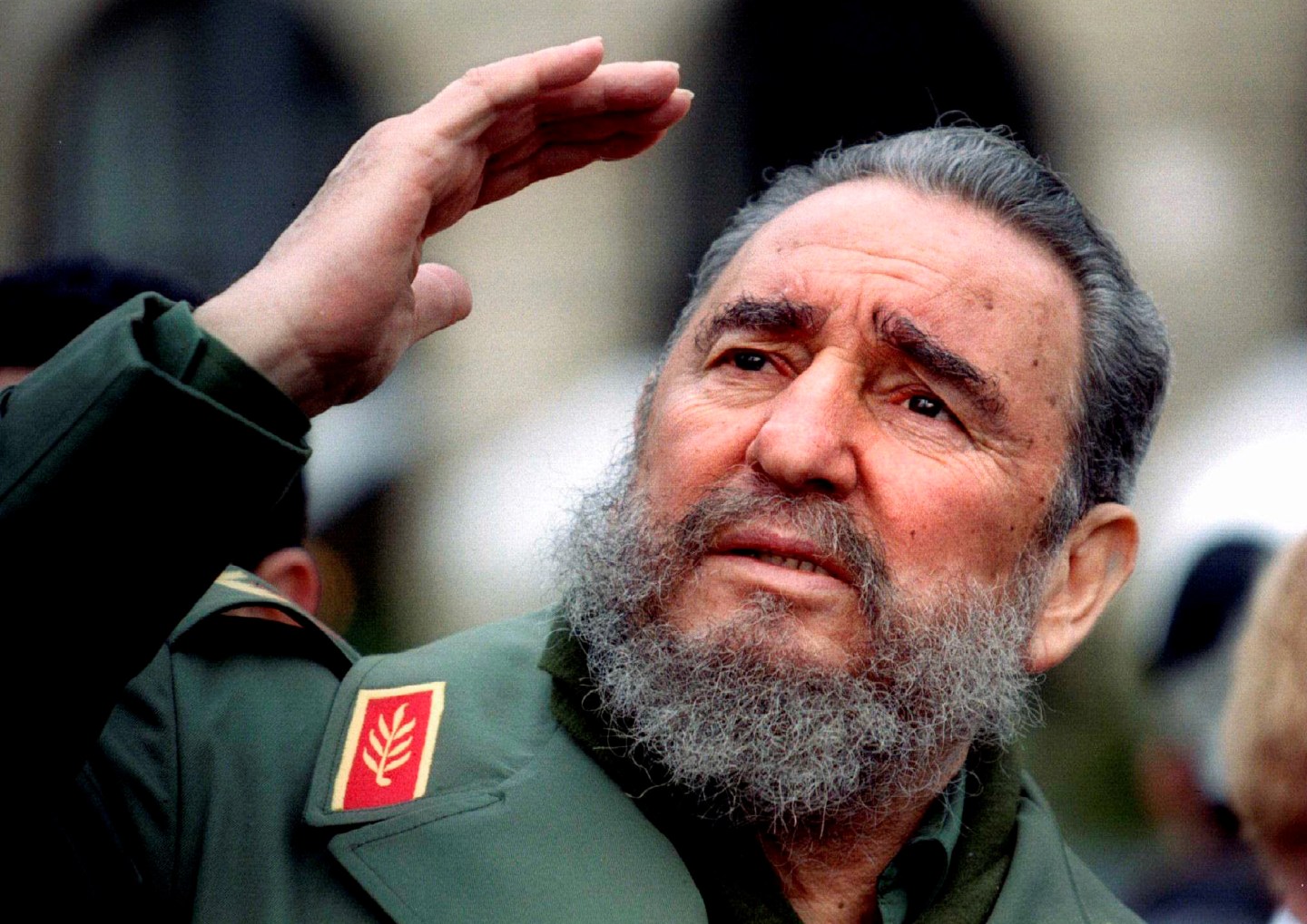 File photo of Cuba's President Fidel Castro during a visit to Paris