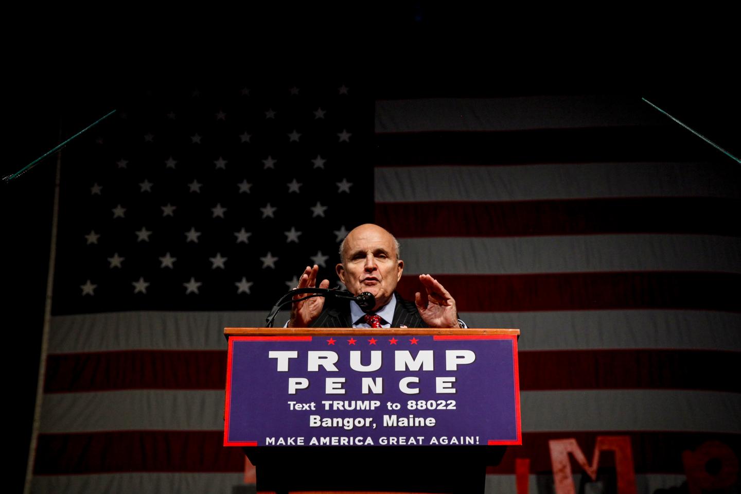 Donald Trump Holds Campaign Rally In Bangor, Maine