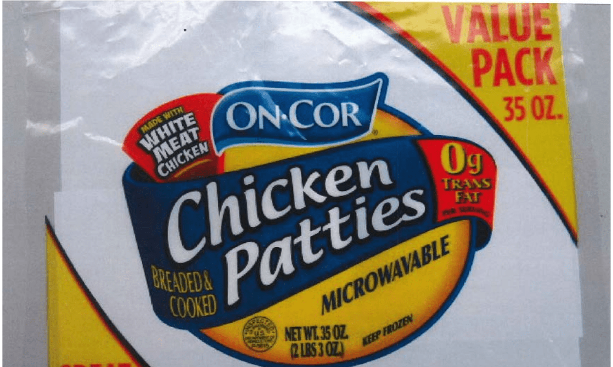 On-Cor Has Recalled Its Frozen Chicken Patties