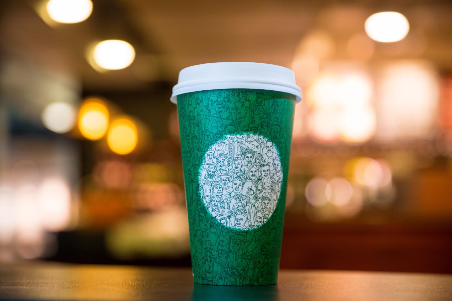 Starbucks cup photographed on October 26, 2016. (Joshua Trujillo/Starbucks)
