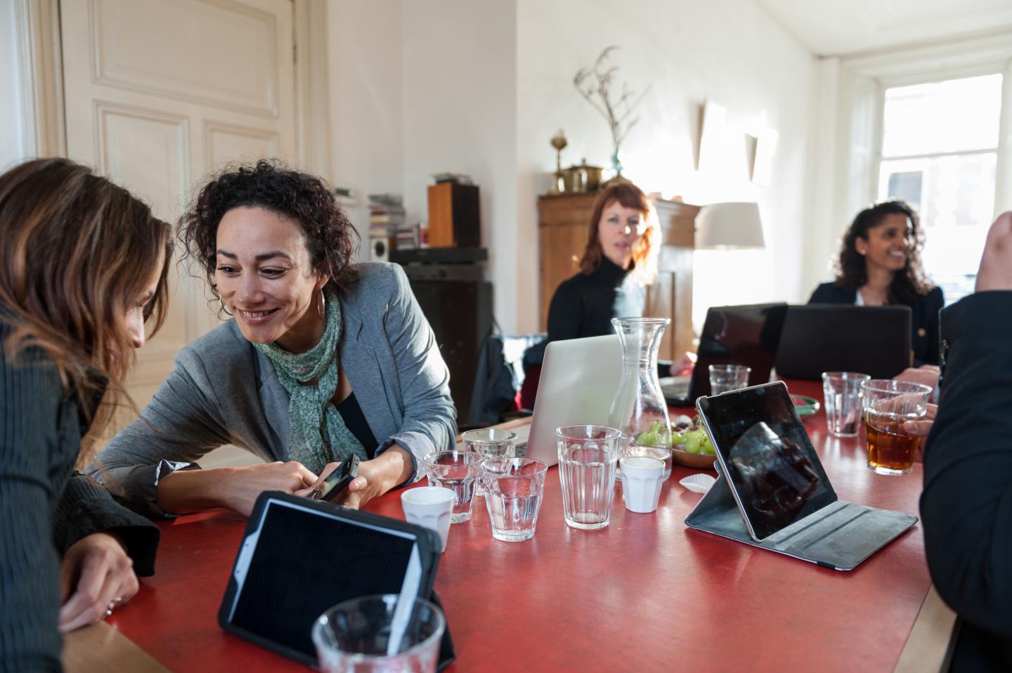 Group of business women at a meeting