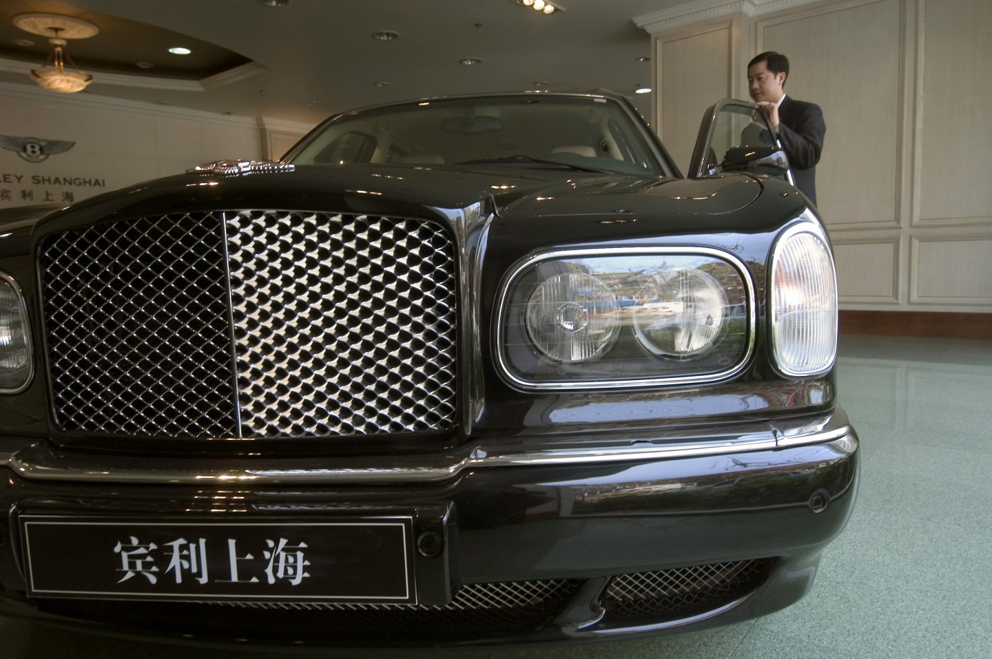 A Bentley show room on Beijing Road in central Shanghai. One
