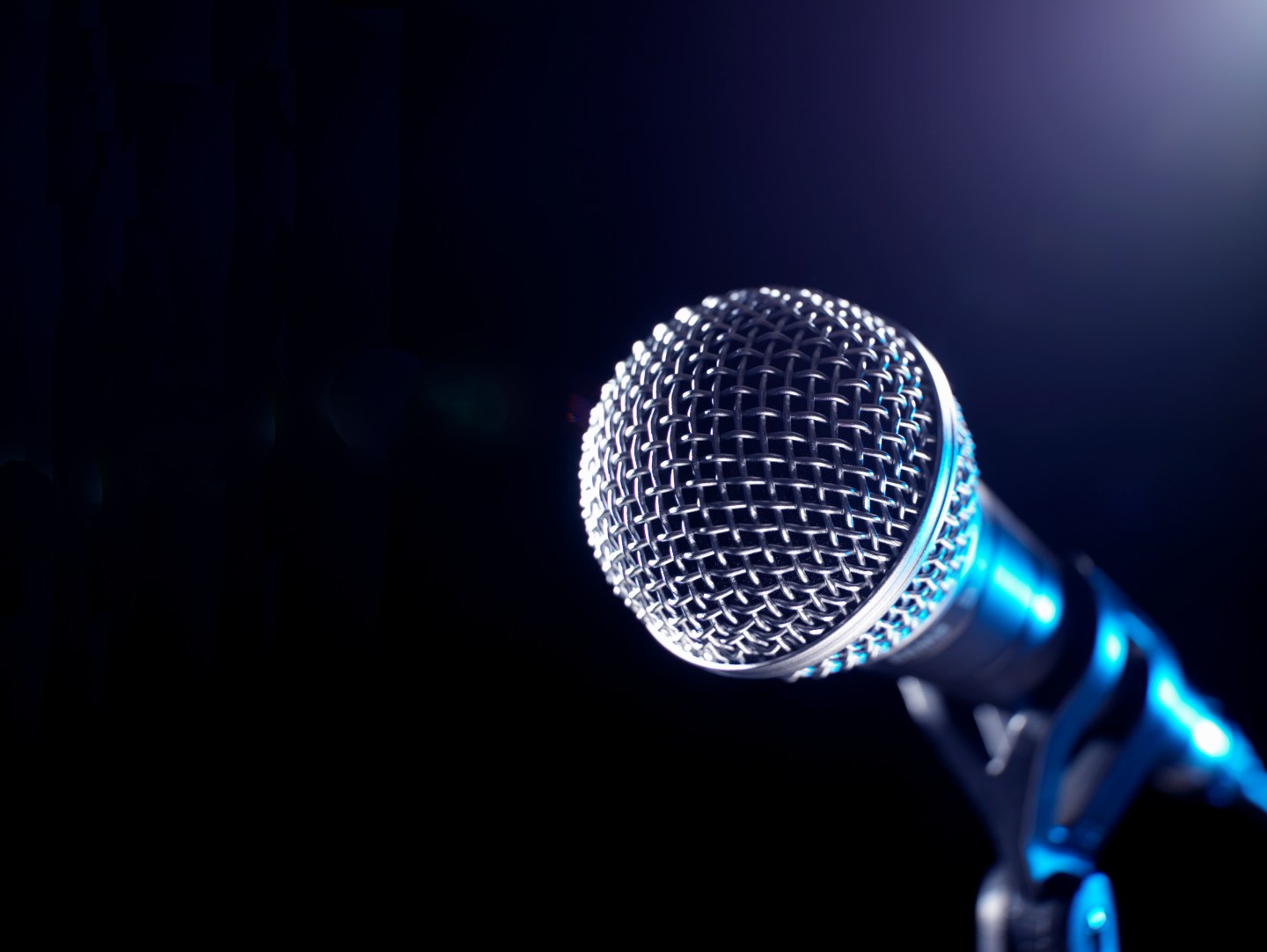 Microphone on a stand