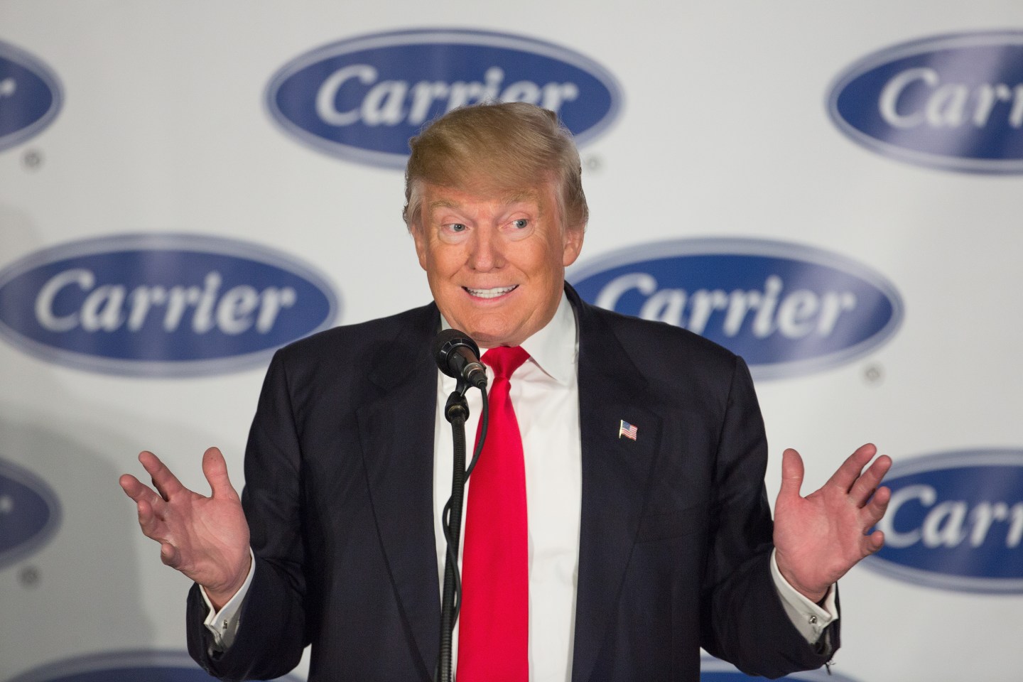 Trump Visits Air Conditioning Manufacturer Carrier After Deal To Keep 1000 Jobs
