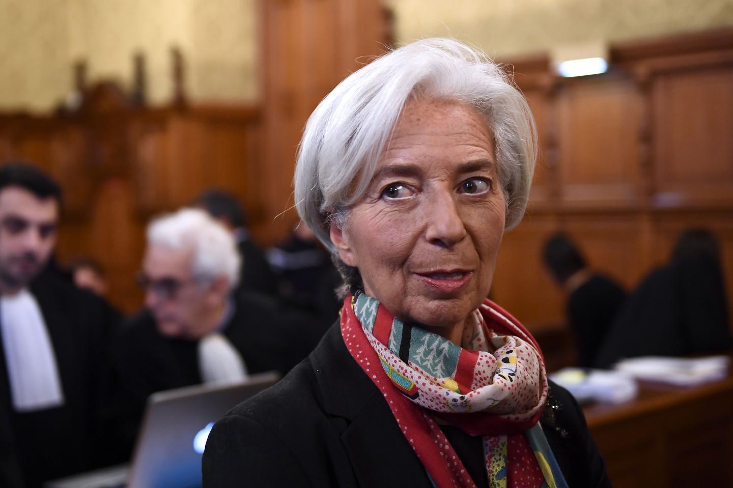 IMF chief Christine Lagarde waits in a courtroom of the Paris courthouse on Dec. 12, 2016.