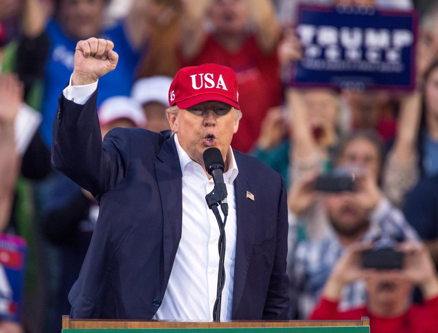 President-Elect Donald Trump Holds Thank You Rally In Mobile, Alabama