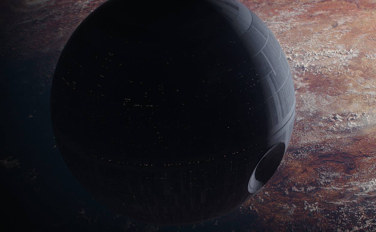 The Death Star as seen in the upcoming Rogue One: A Star Wars Story.