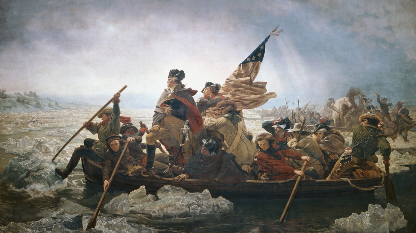 Washington Crossing the Delaware River by Emanuel Gottlieb Leutze