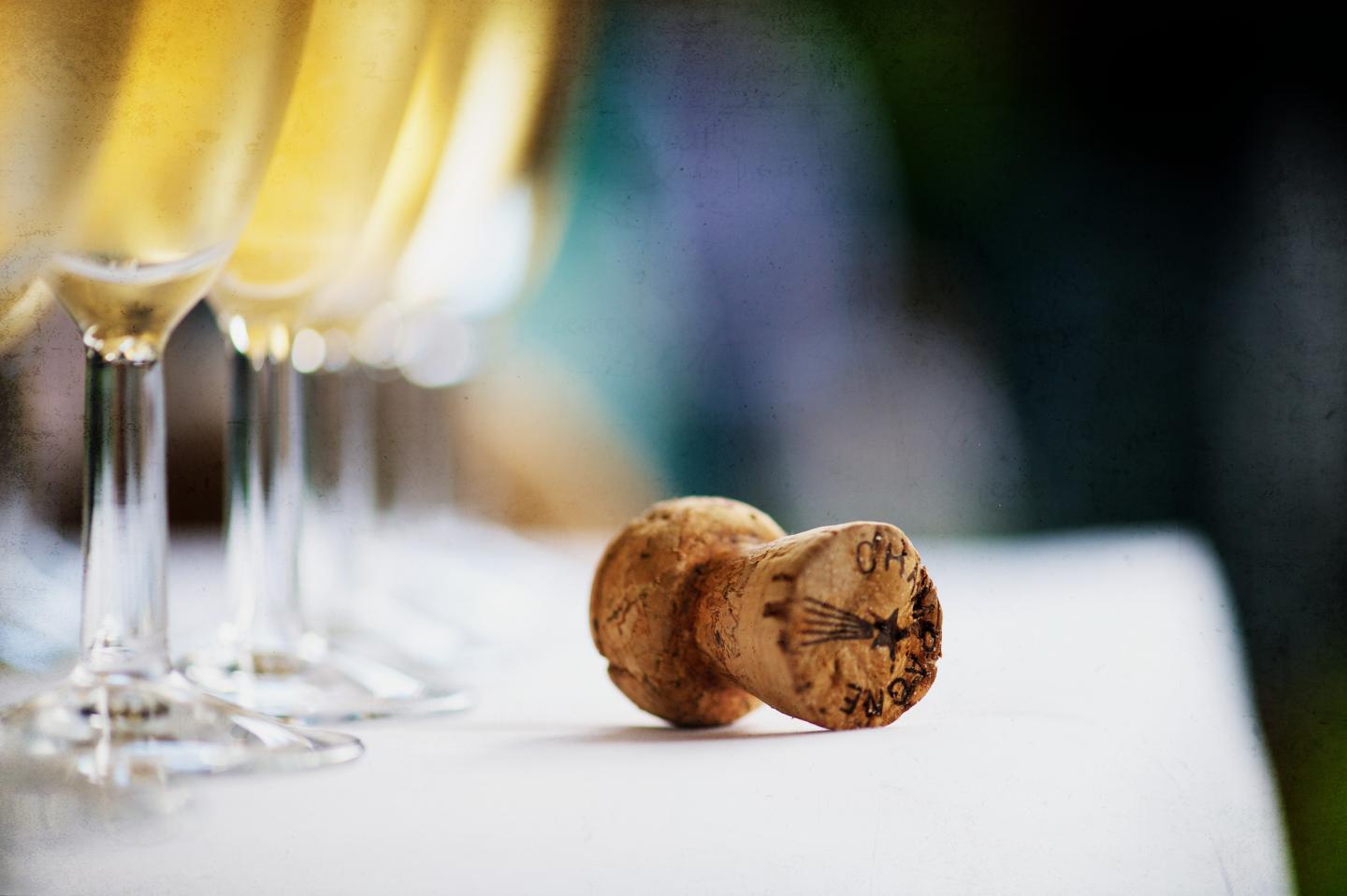 Champagne Cork and Glasses