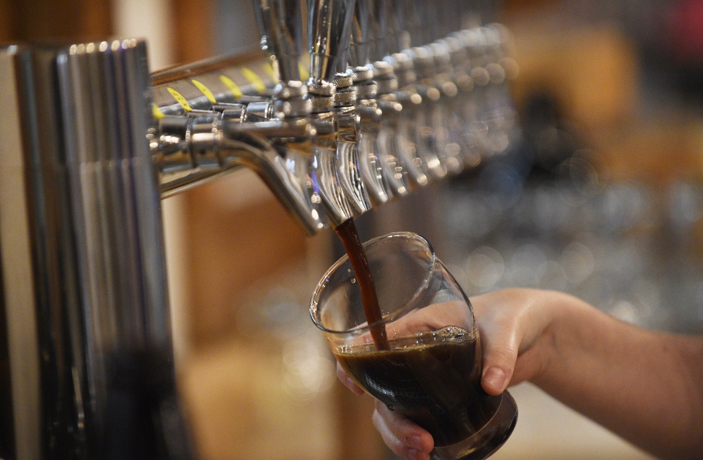 CHANTILLY, VA - OCTOBER 13: Fresh craft beer is offered at the