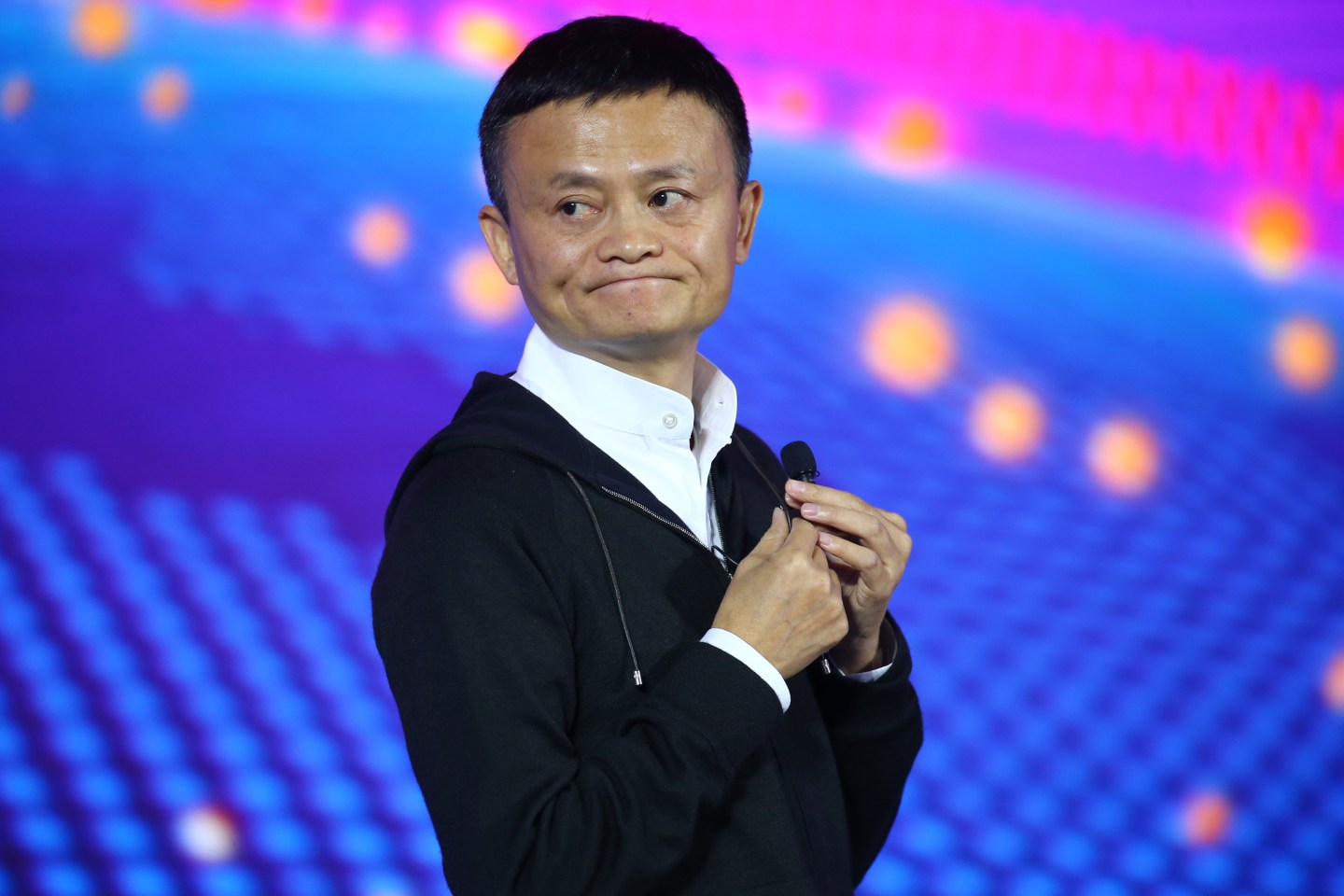Jack Ma Makes Speech Before The End Of 11.11 Global Shopping Featival In Shenzhen