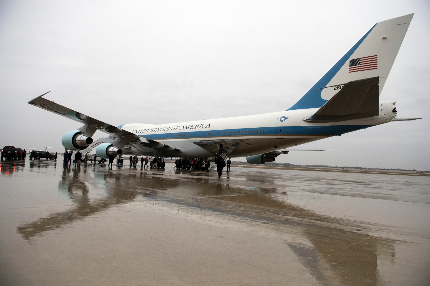 President Obama Departs Joint Base Andrews