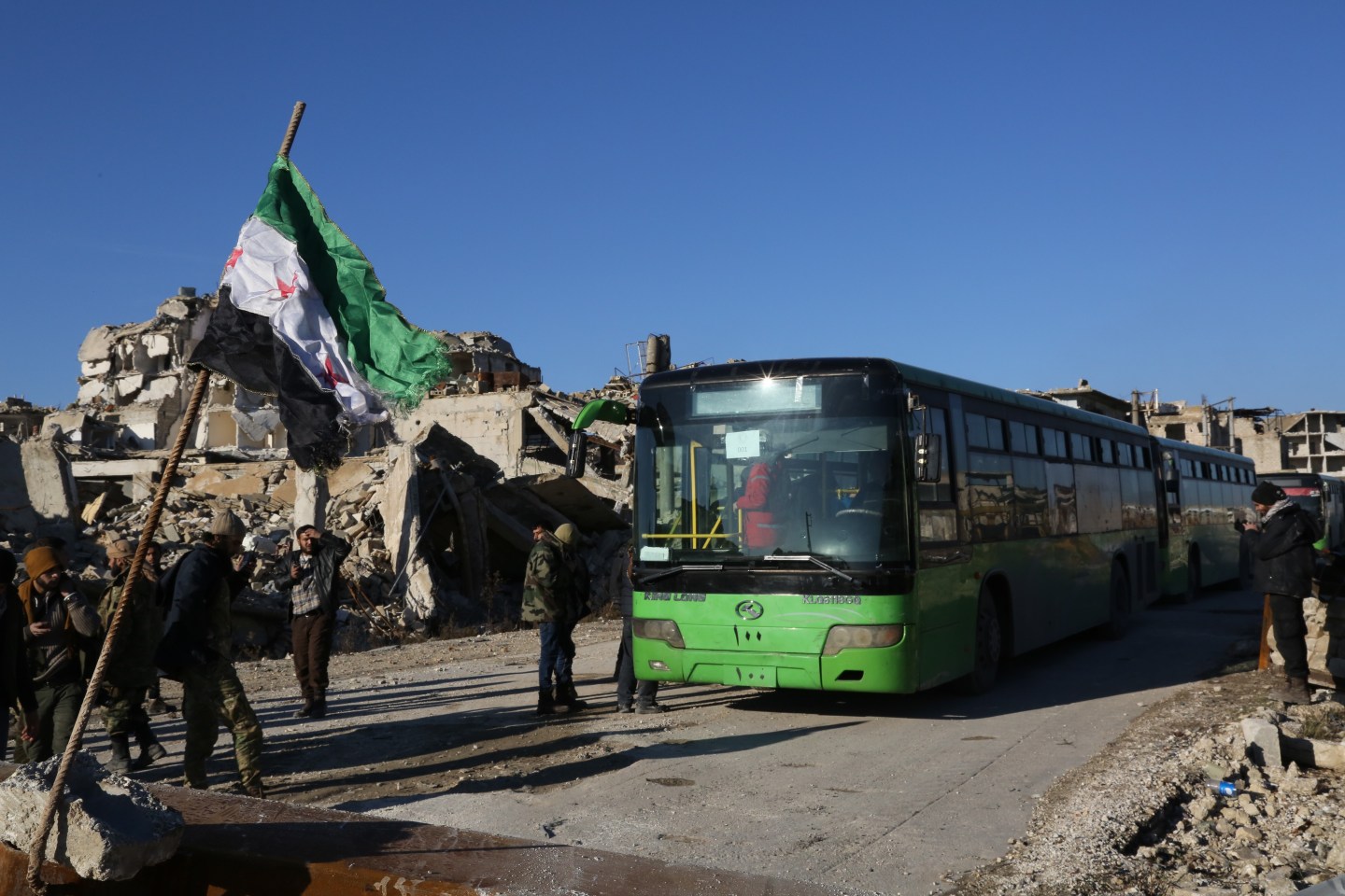 Evacuation of civilians in Aleppo