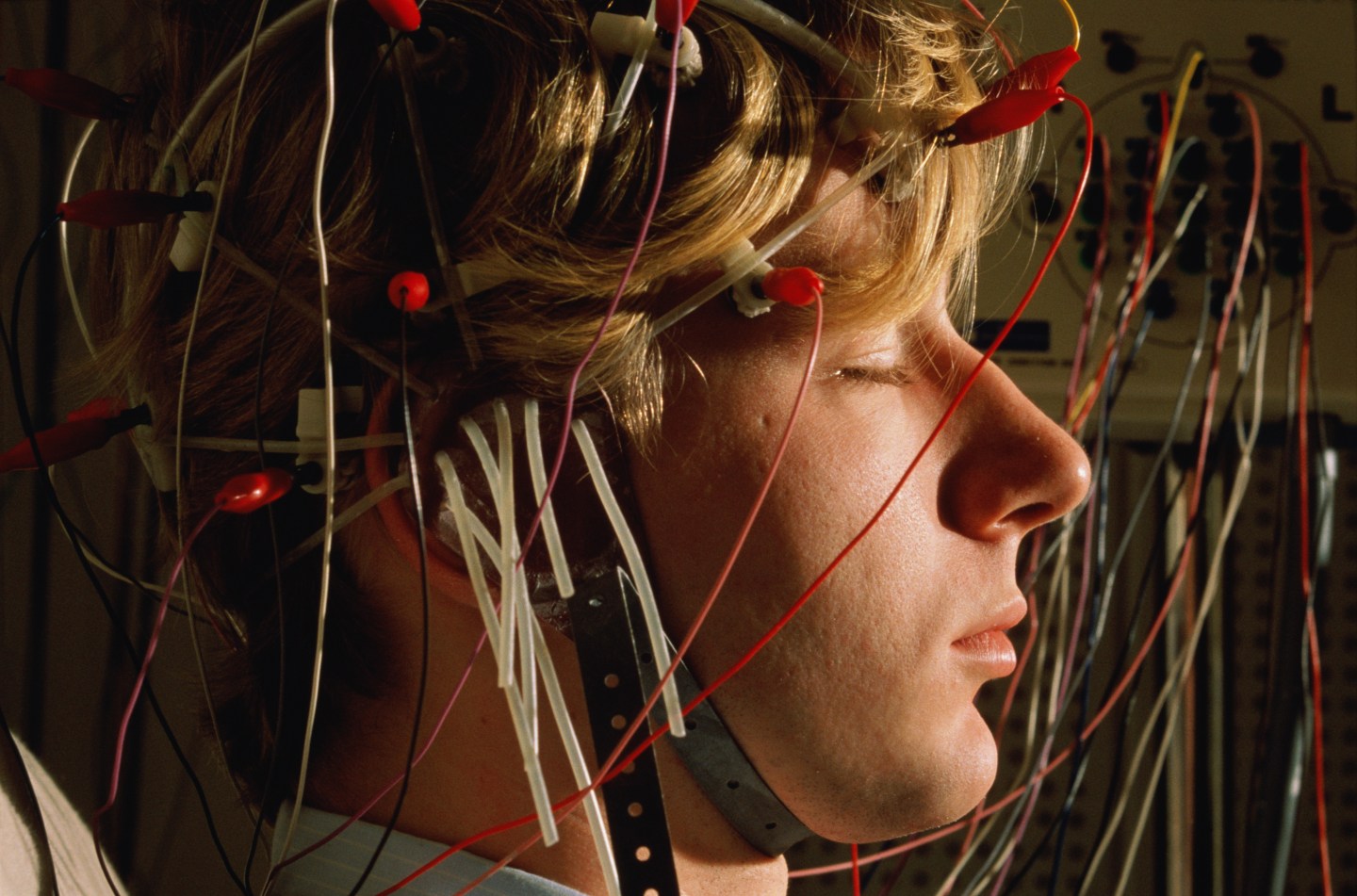 Pharmaceutical research, electrical activity of brain monitored by EEG