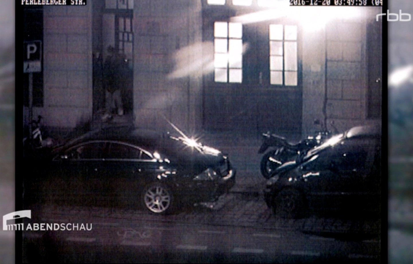 Still image taken from a surveillance camera made available on the RBB Abendschau website shows Anis Amri leaving a Berlin mosque