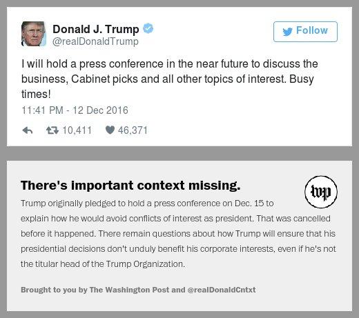 New Tool Will Fact-Check Donald Trump’s Tweets in Real Time