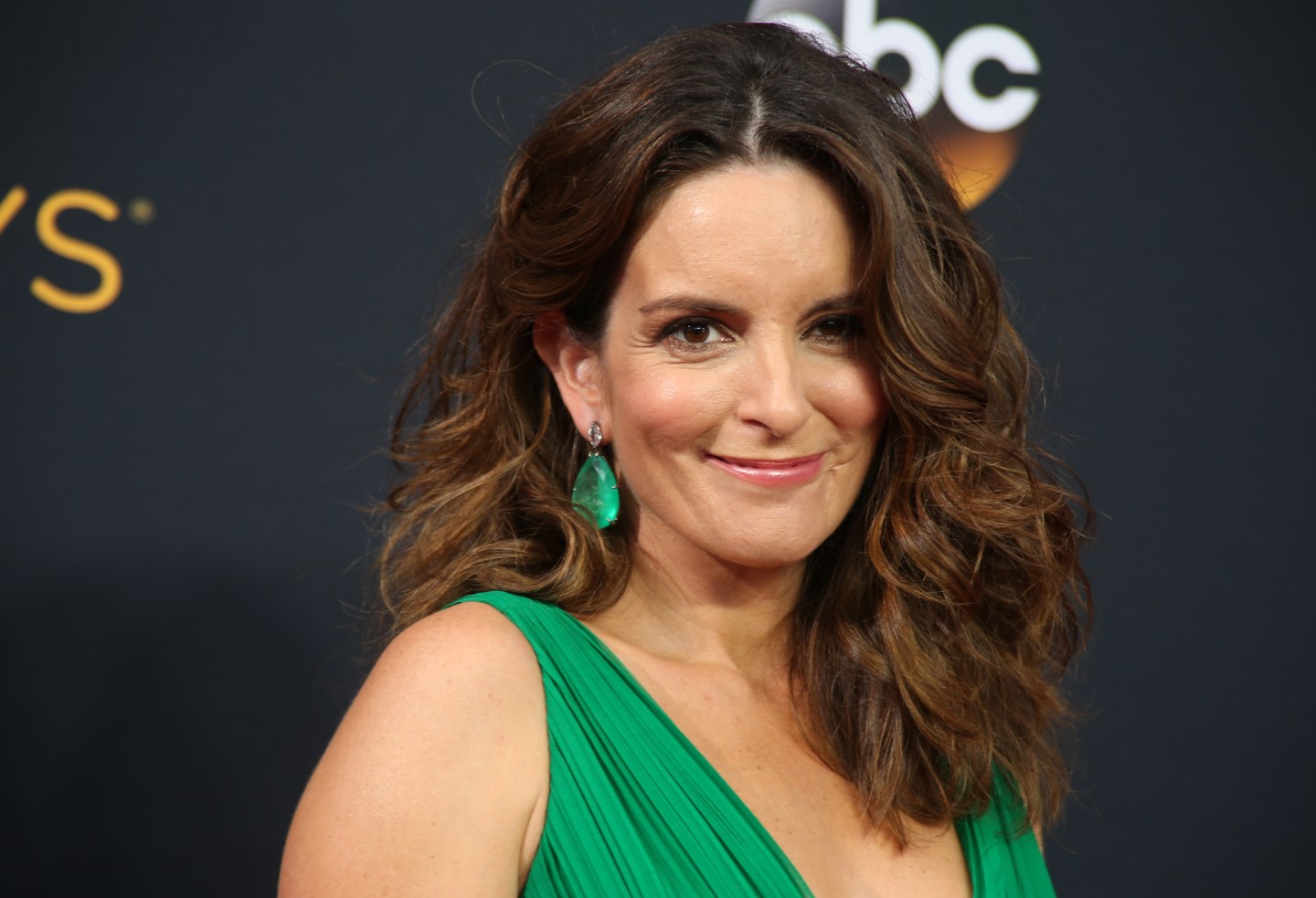 Actress Tina Fey arrives at the 68th Primetime Emmy Awards in Los Angeles, California