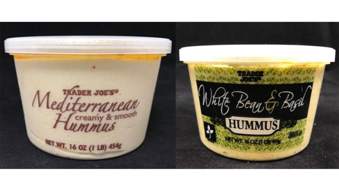 Trader Joe's recalls Mediterranean and White Bean & Basil hummus dips.