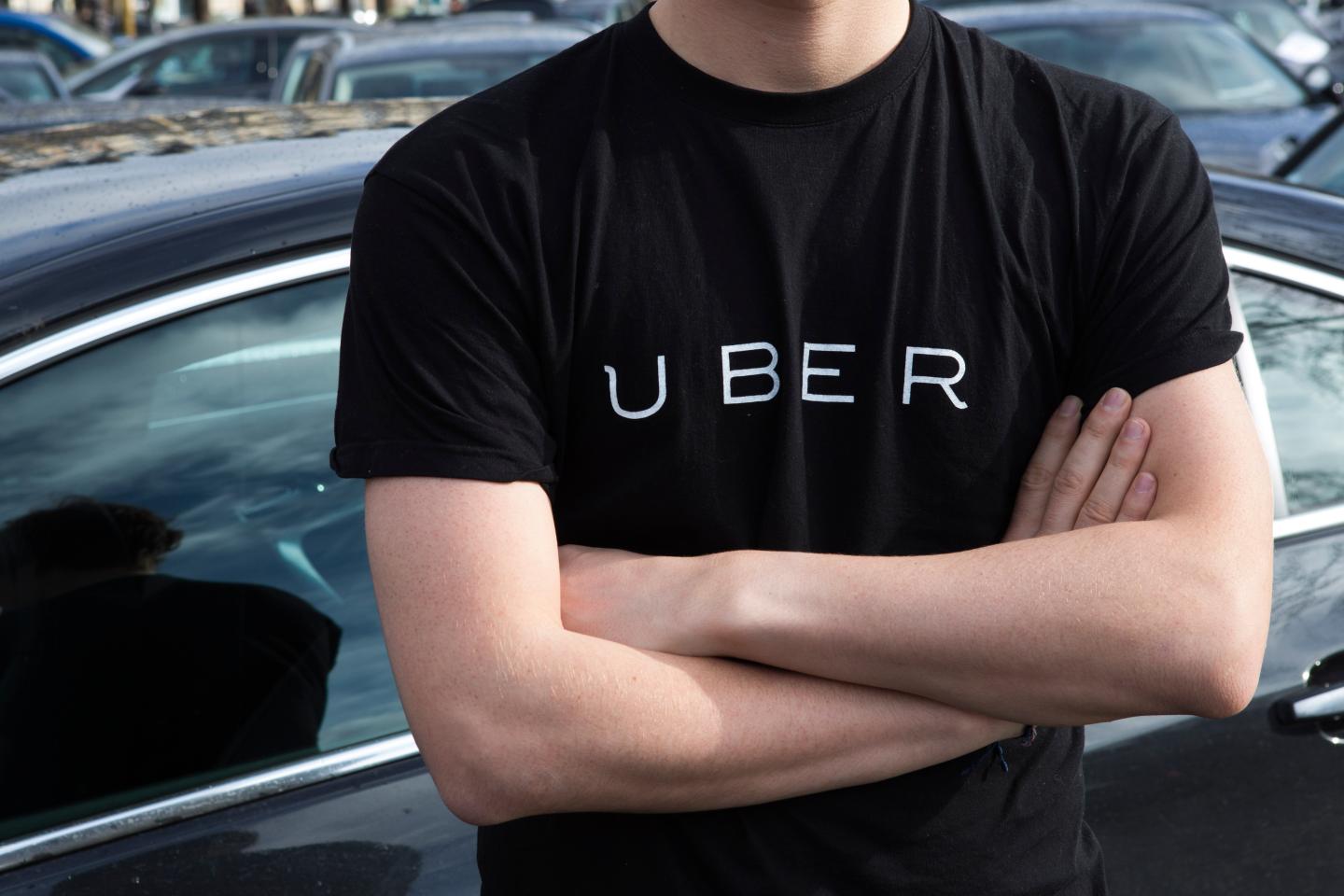 uber logo driverless car