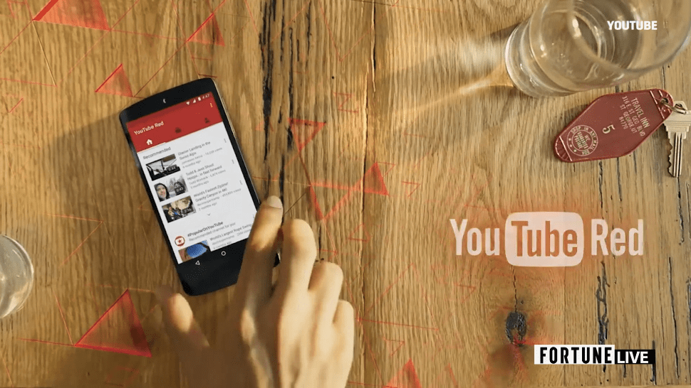 YouTube Red app via Fortune Live