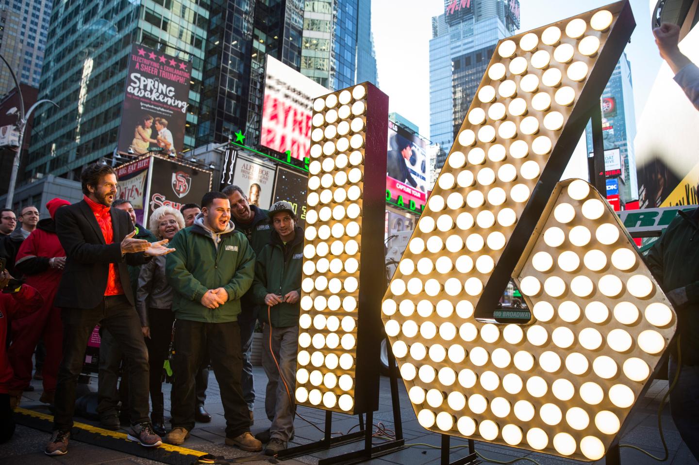 Numerals To Be Used In New York City's New Year's Eve Celebration Arrive In Times Square