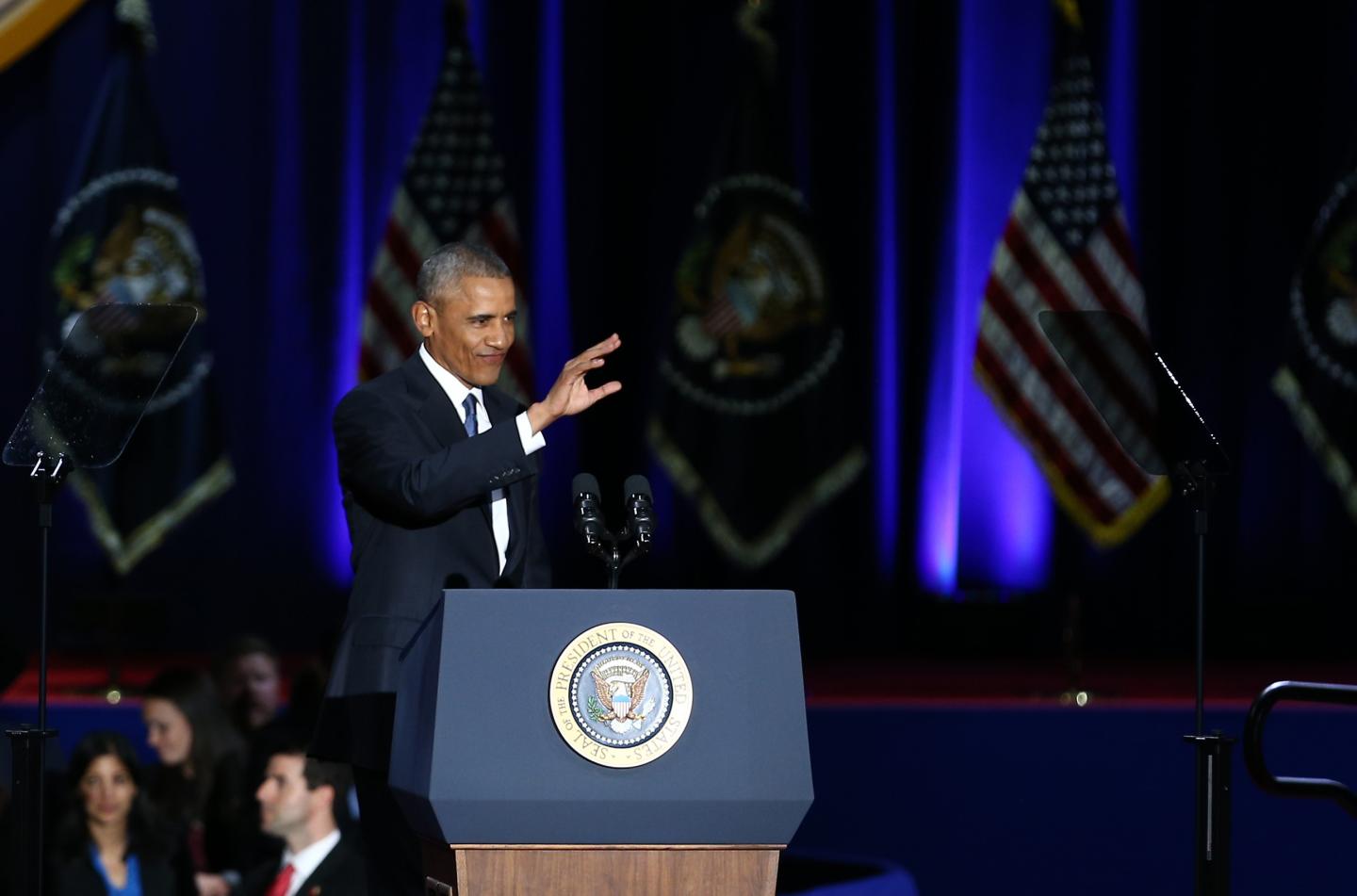 US President Barack Obama delivers his farewell address