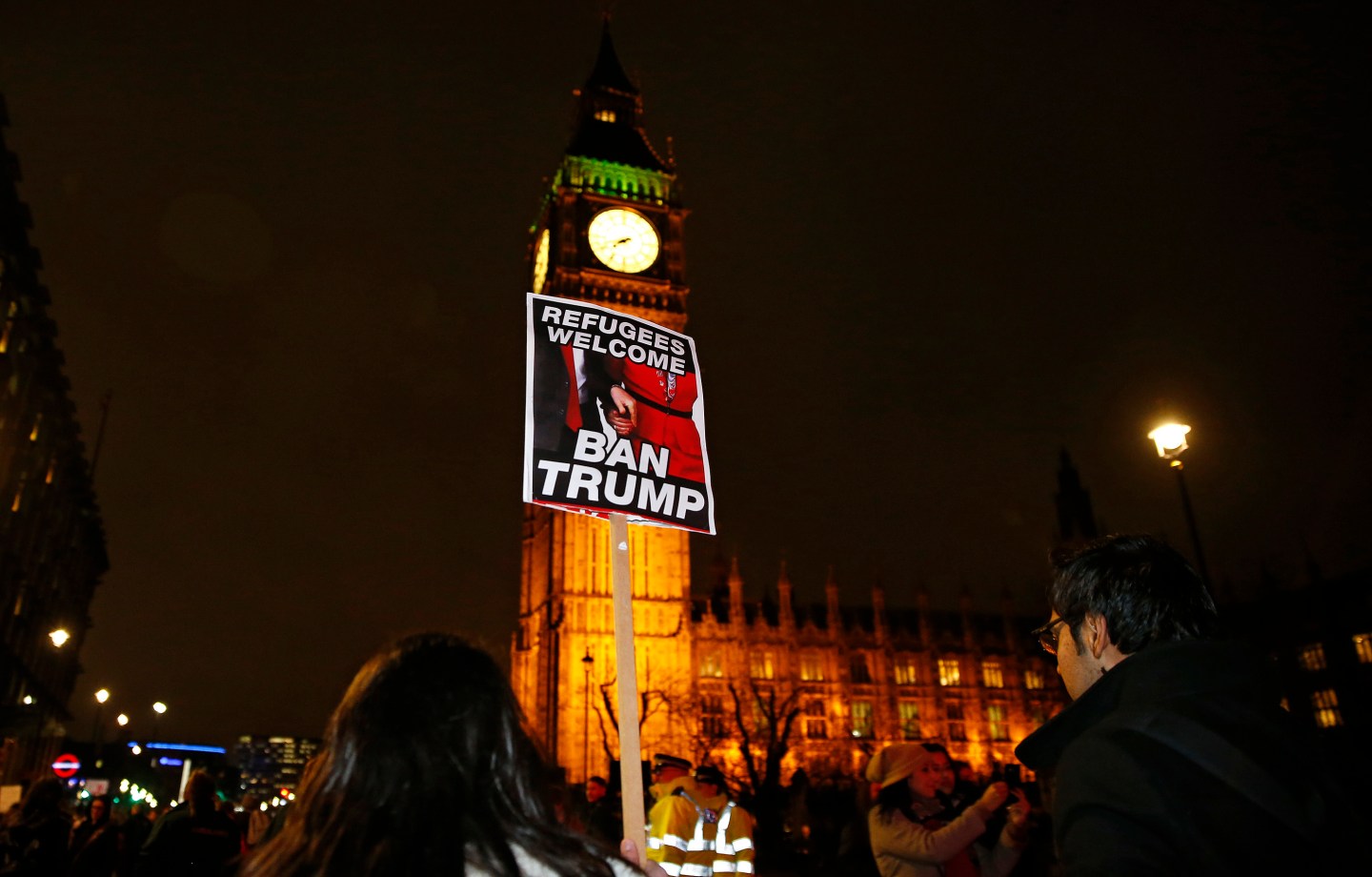 Britain Tump Travel Ban