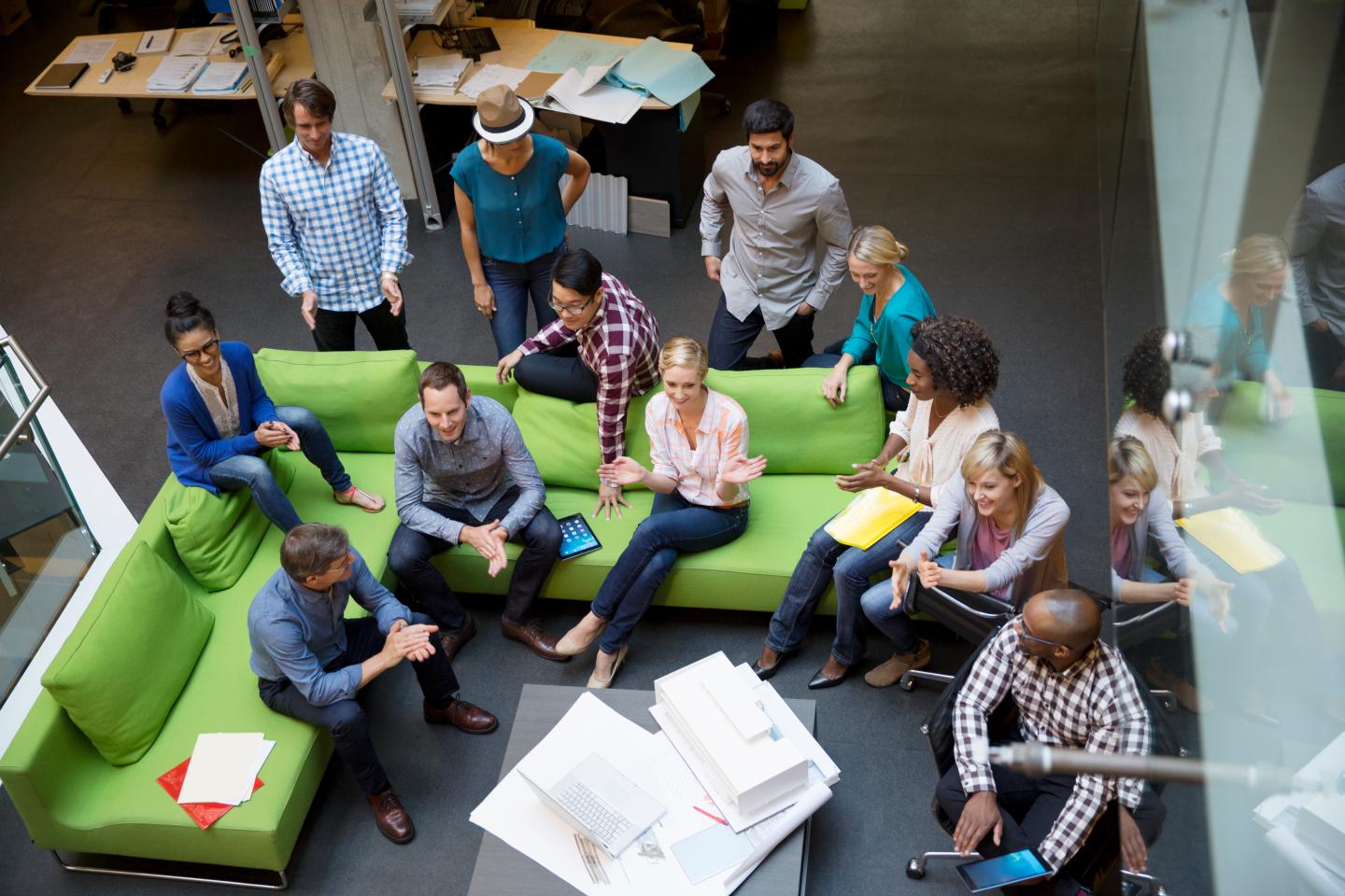 Business people having meeting in modern office