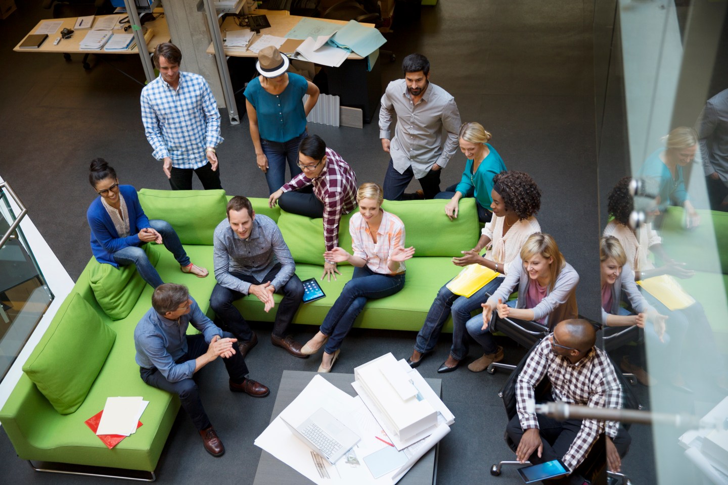 Business people having meeting in modern office