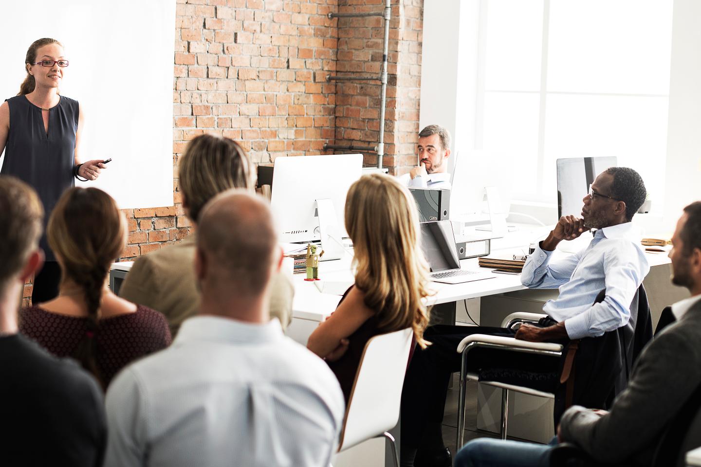 Business Team Training Listening Meeting Concept