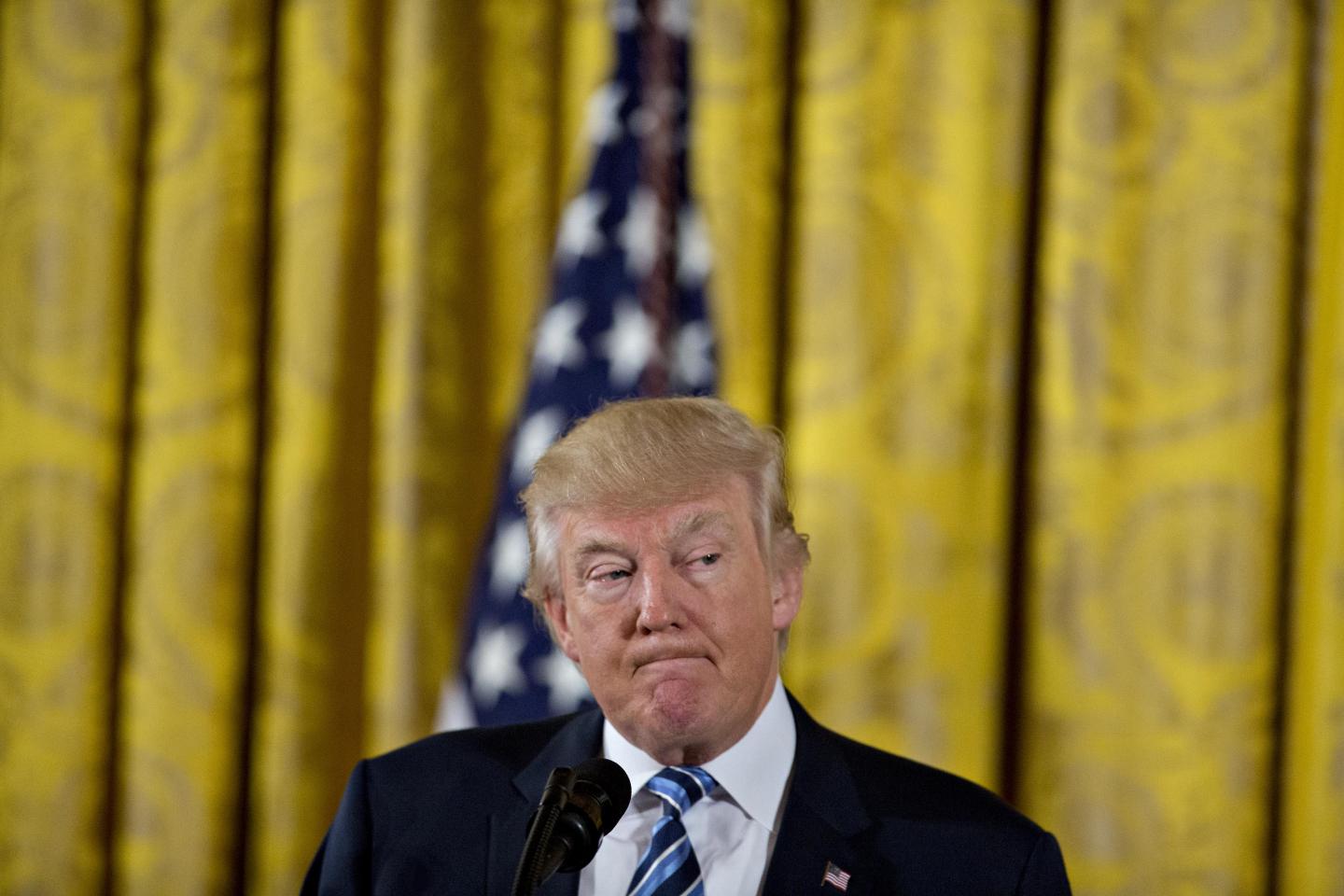 President Trump Attends The White House Senior Staff Swearing In
