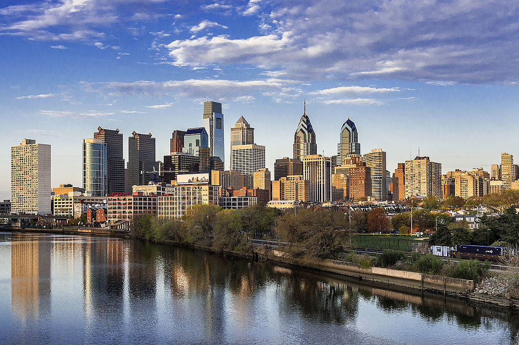 City skyline and Schuylkill River