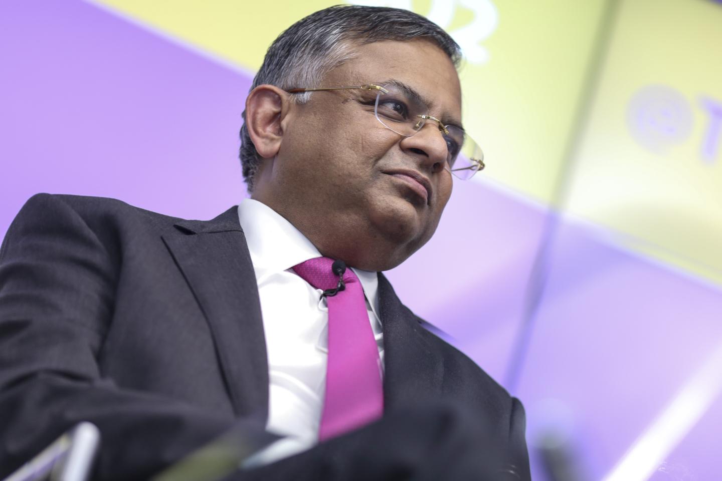 Tata Consultancy Services Ltd. Chief Executive Officer Natarajan Chandrasekaran Attends News Conference As Earns Released