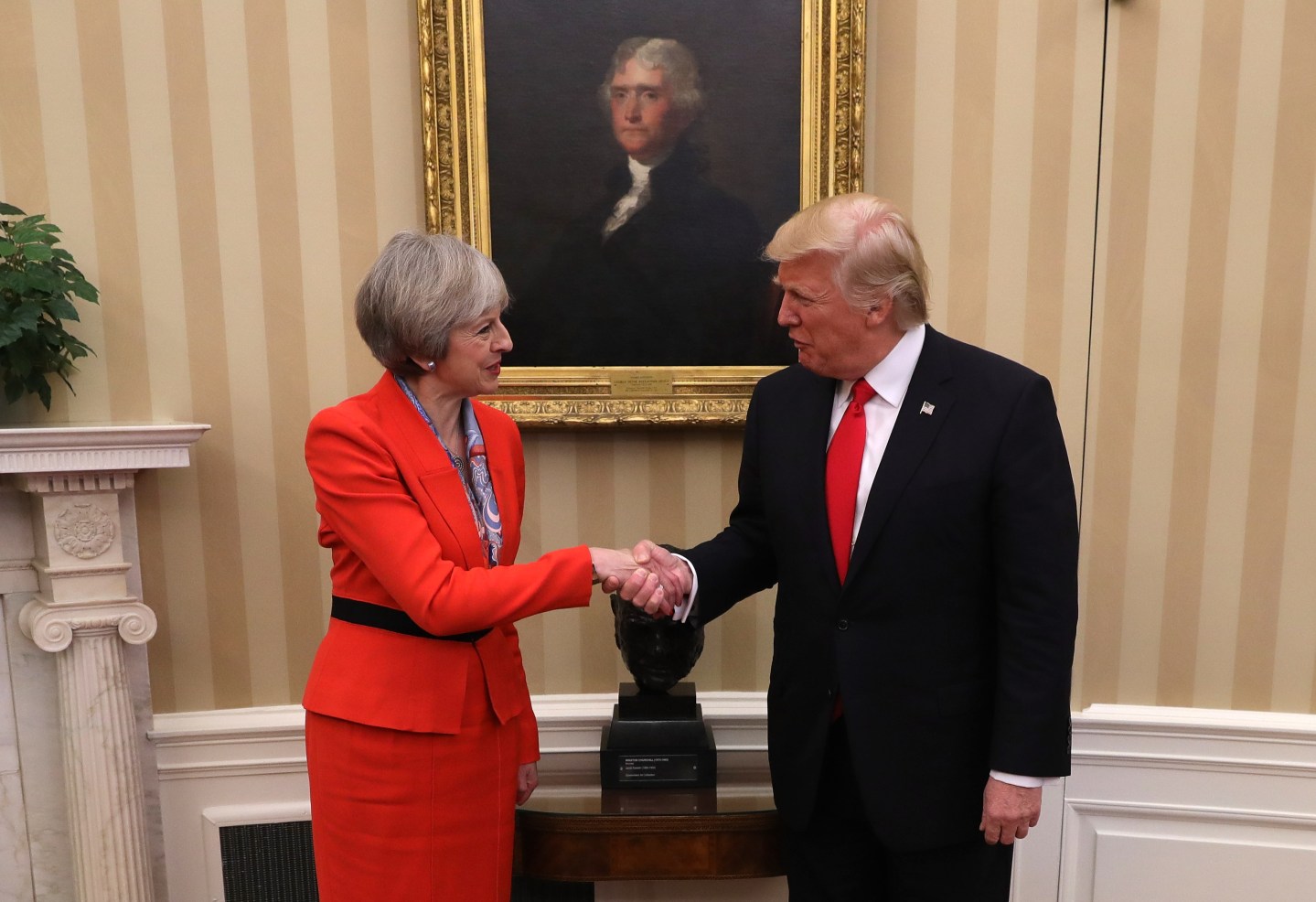 President Trump Meets With British PM Theresa May At The White House
