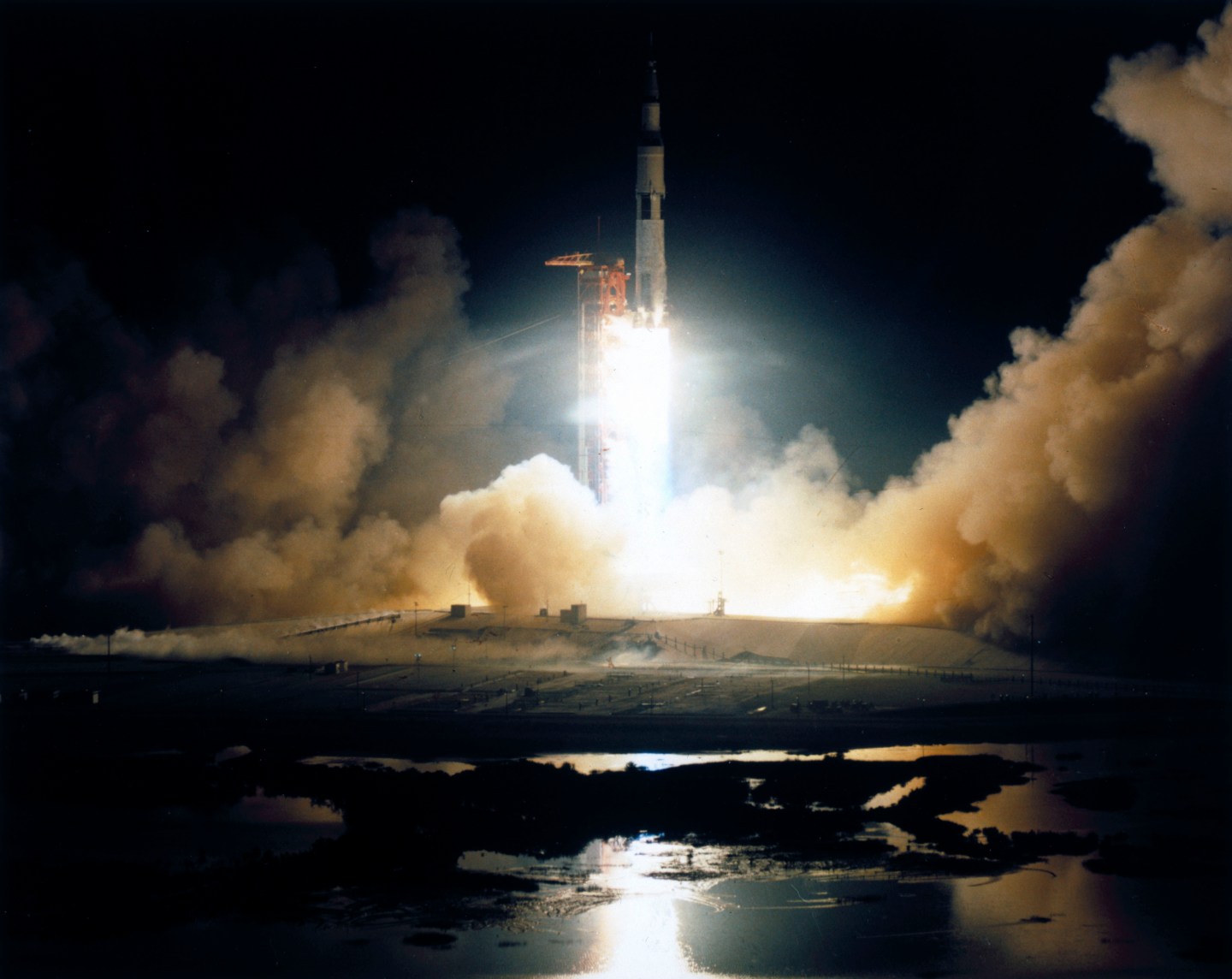Launch of the Apollo 17 mission, 1972.