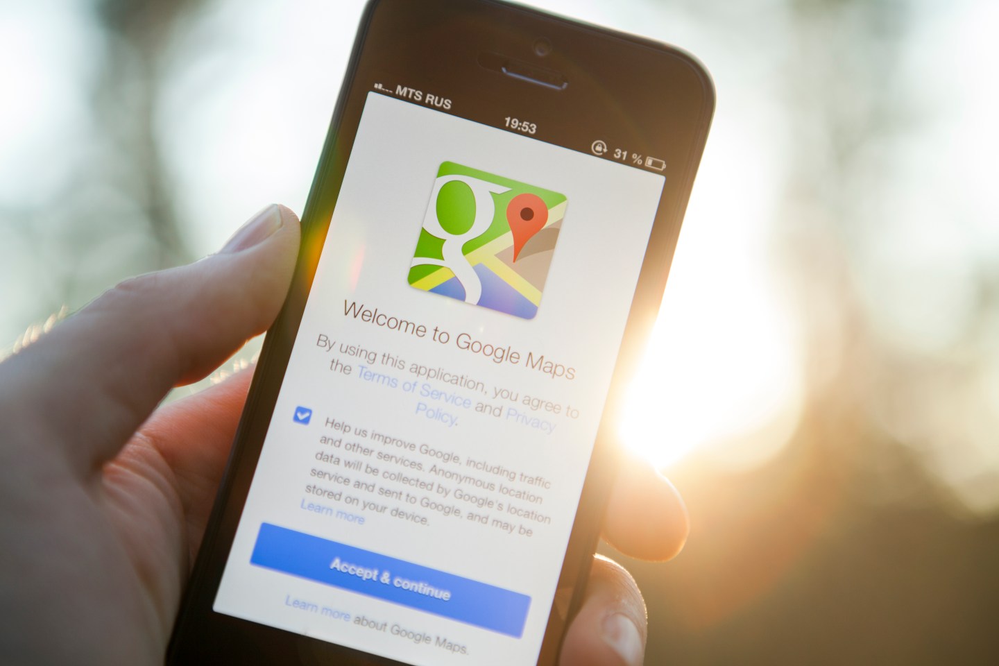 Google Maps on iPhone 5