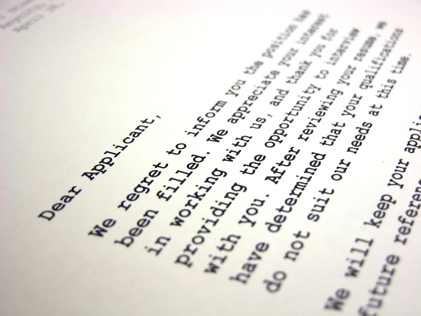 Rejection Letter