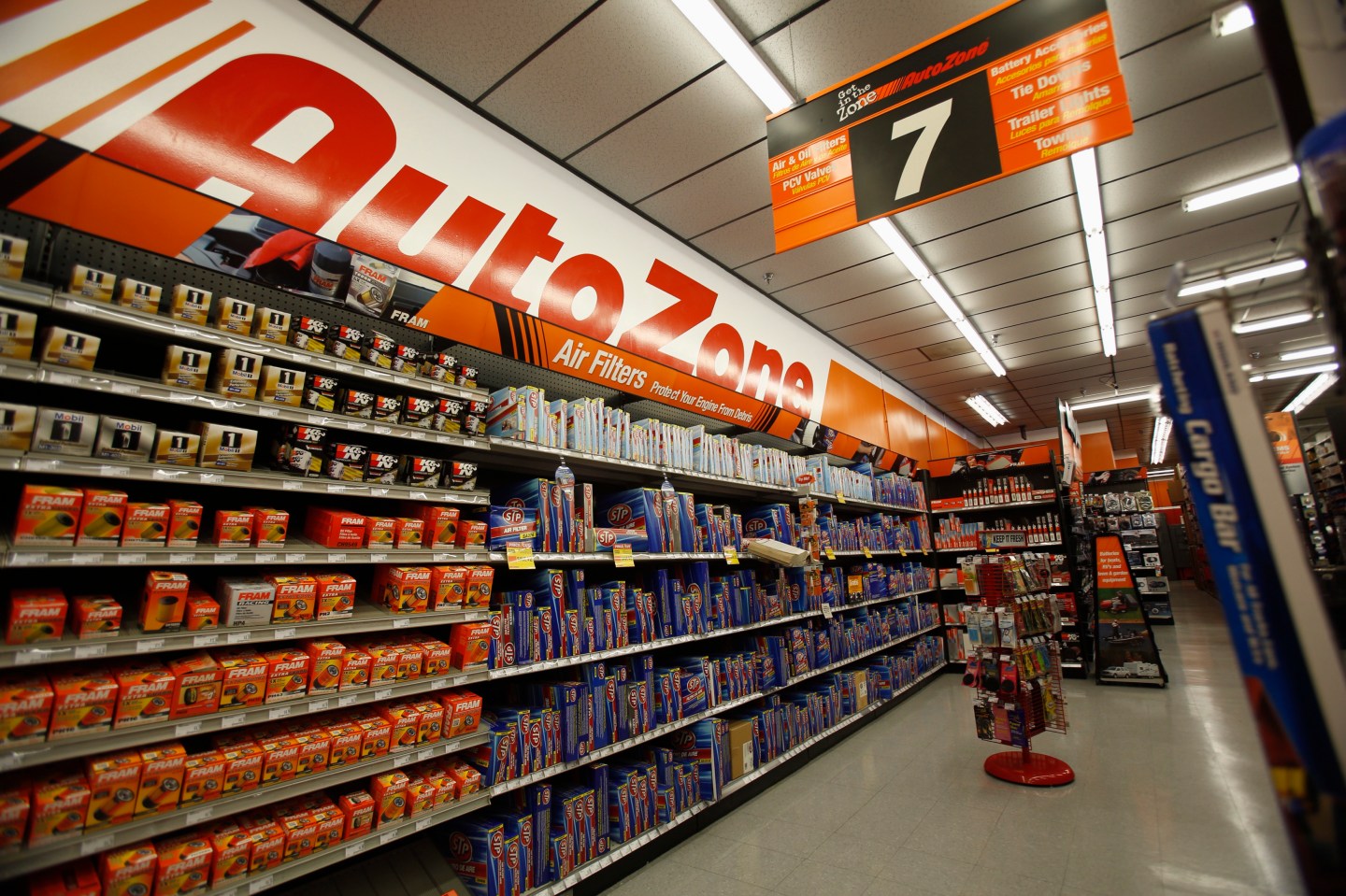 Products are pictured at an AutoZone store in Temple City