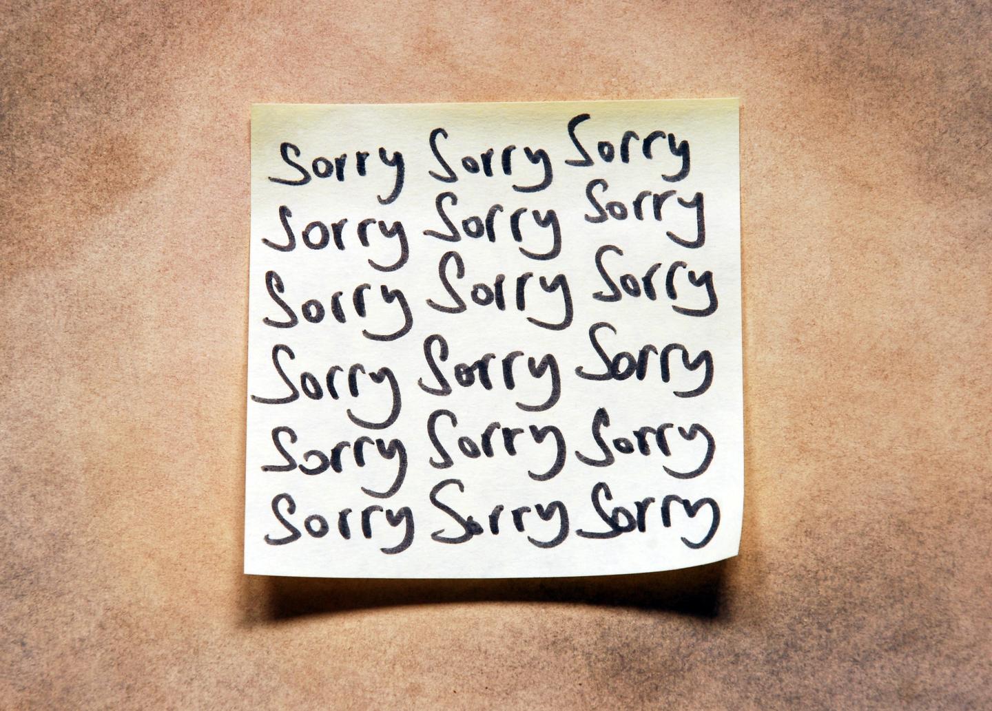 sorry note