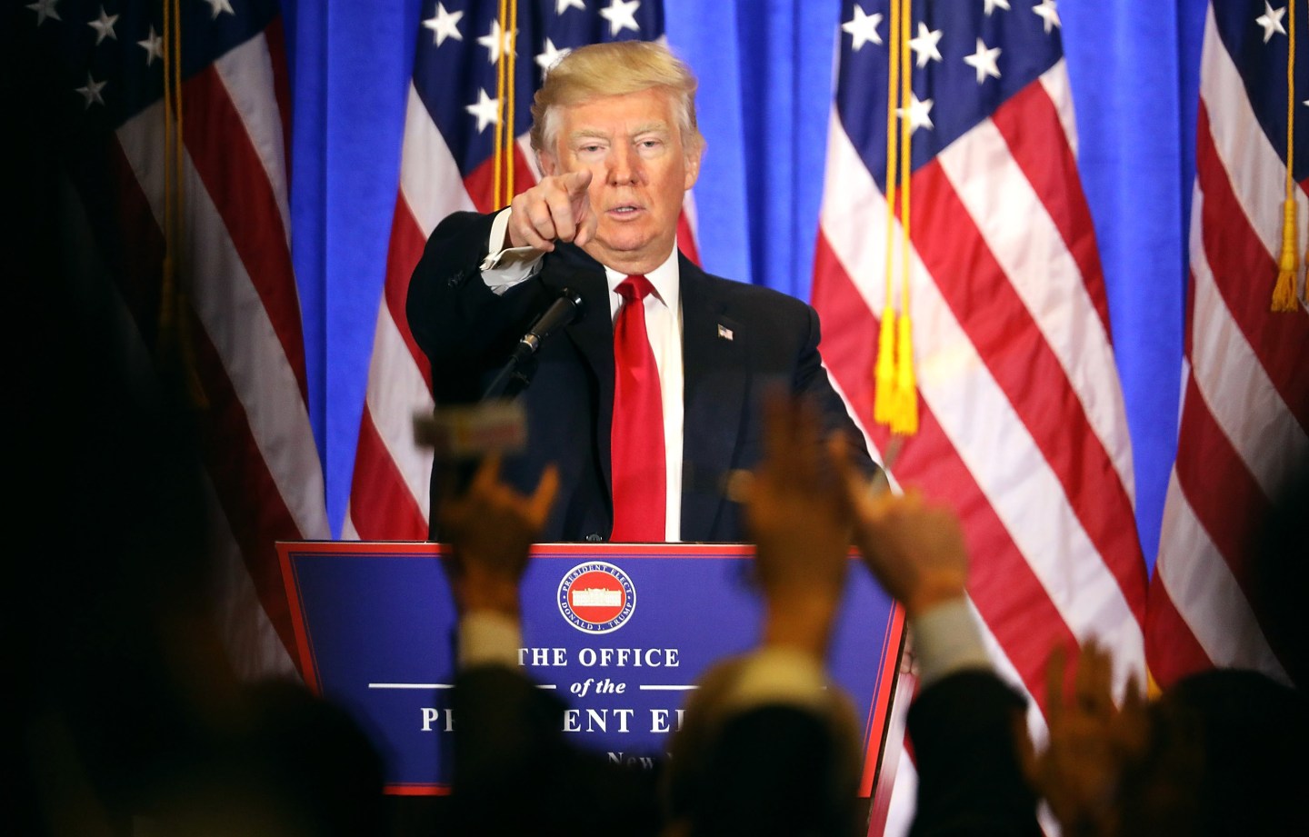 President-Elect Donald Trump Holds Press Conference In New York