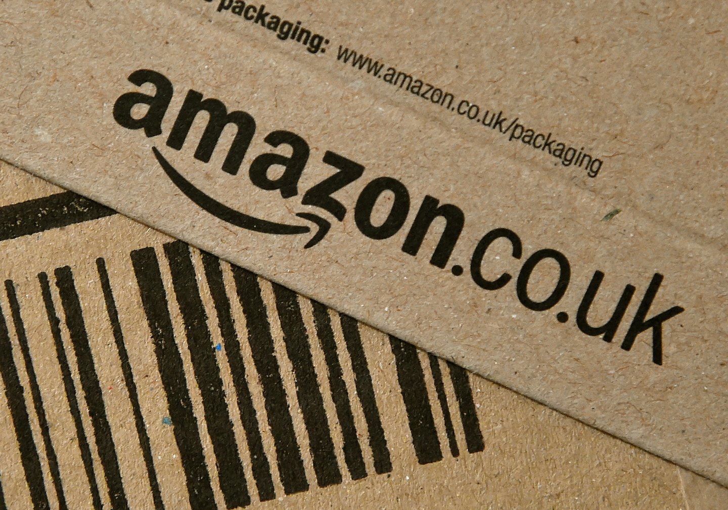 FILE PHOTO: An Amazon package is seen after being delivered in London