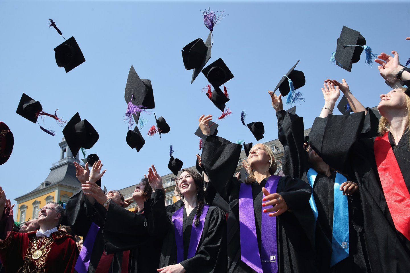 University Students Celebrate Their Graduation