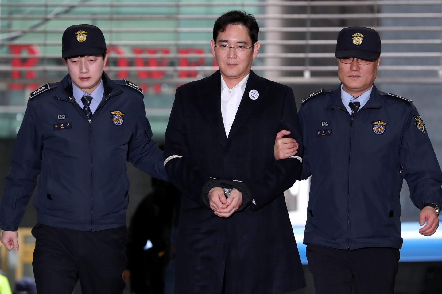 Samsung Vice Chairman Jay Y. Lee Appears For A Second Day At Special Prosectuor's Office After Arrested On Bribery Allegations