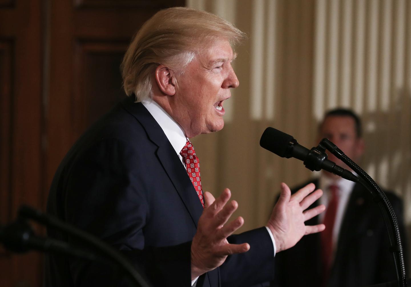 President Trump Holds Joint Press Conference With Japanese PM Shinzo Abe