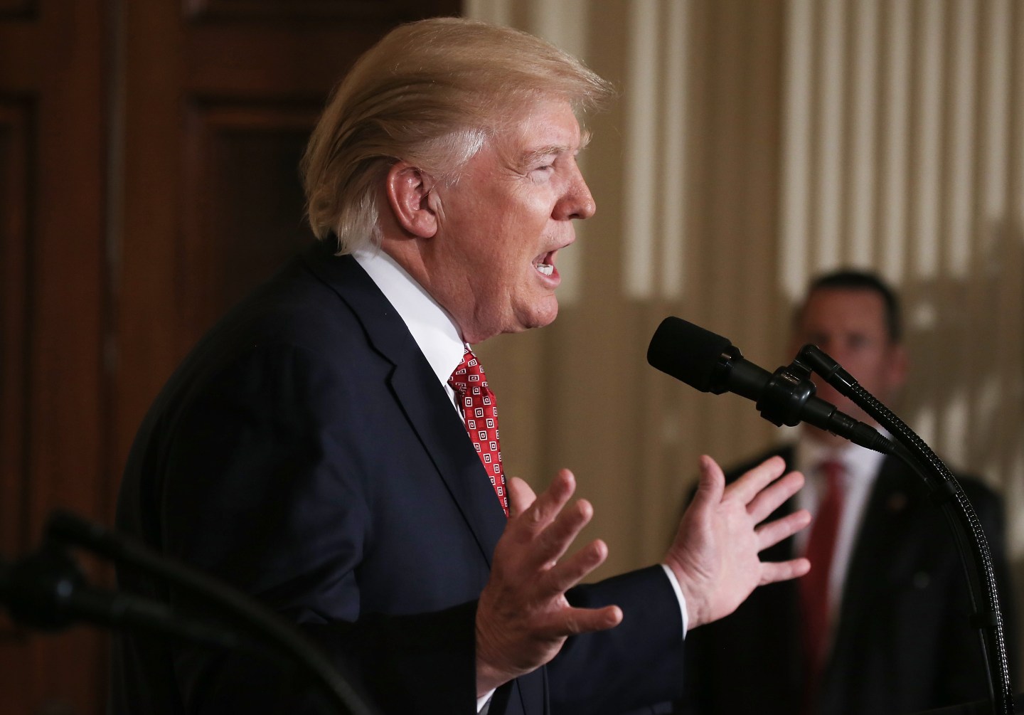 President Trump Holds Joint Press Conference With Japanese PM Shinzo Abe