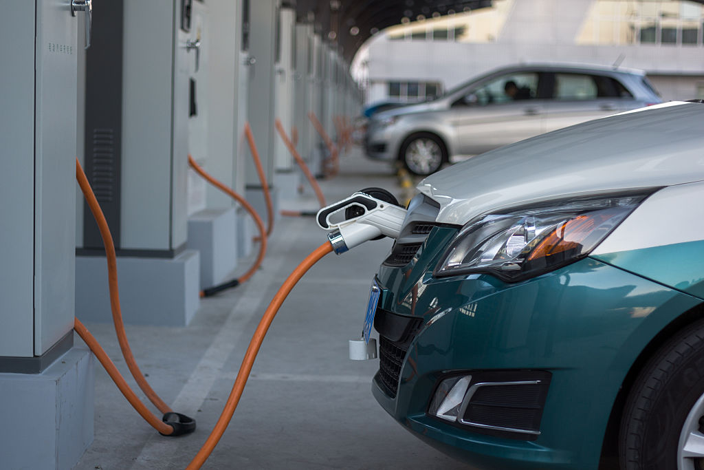 A charging station for electric cars. To fight the 'war on