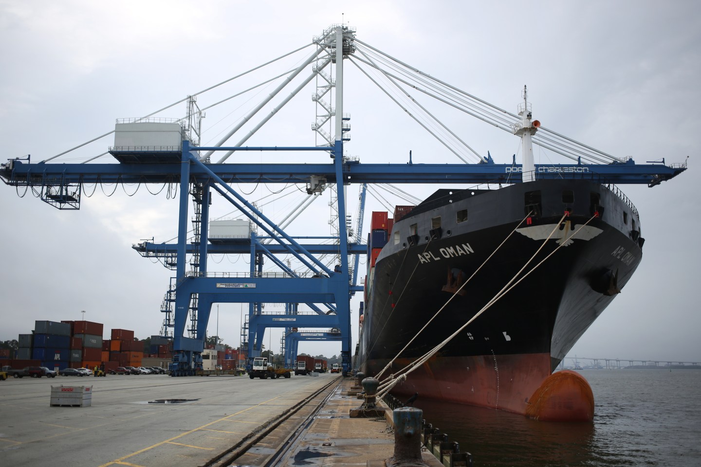 Operations At The Port Of Charleston Ahead Of International Trade Balance Figures