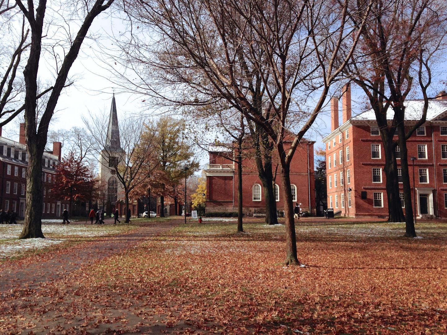Harvard University and Harvard Yard in the Fall