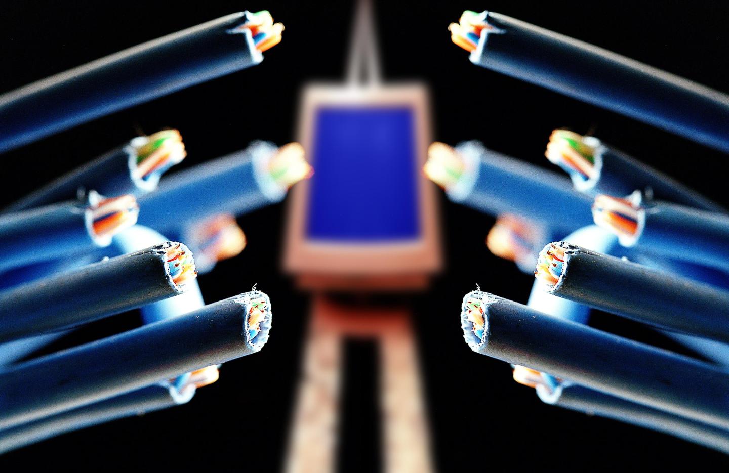 Photo illustration of computer network cables. 14 November 2004. AFR GENERIC Pi